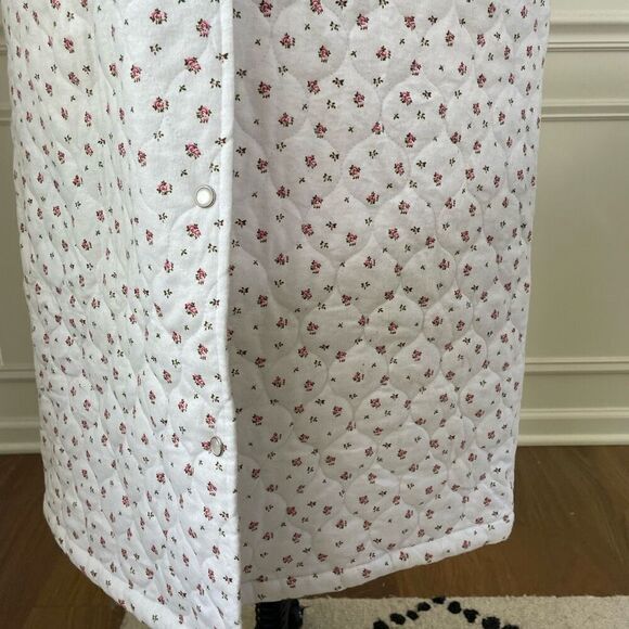 NWOT The Vermont Country Store Double-Quilted Long Cotton Flannel Robe $110 S 6 - Picture 4 of 9